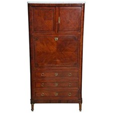 1800s French Converted Secretaire d'Abattant to Vanity Dresser Cabinet- REDUCED
