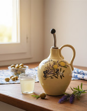Vintage French Ceramic Pastis Carafe - Retro Drink Dispenser
