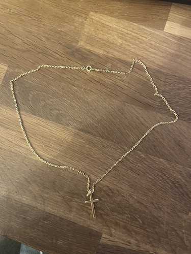 Chaîne croix or - +, 18