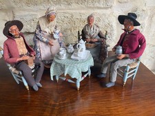 S. Jouglas, scene with 4 characters, Le café