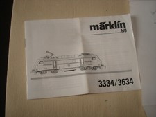 marklin sncf loco 3334 notice