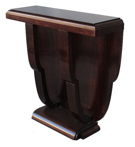 Console bois noirci 1930 - bois, art