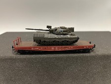 Marklin 4MFOR 48722 Italian Army: Type Sammp Flat Car w/Leopard 1 Combat Tank