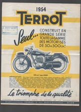 (motorcycle) old advertising papers: catalog TERROT 1954 (P46410)