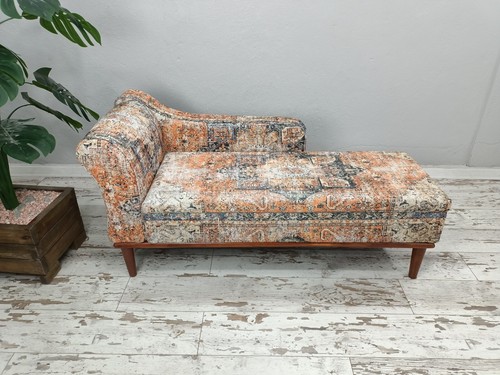 Orange chaise lounge