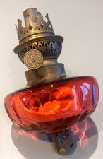 Oil lamp spinning top baccarat oil lamp red ruby cranberry