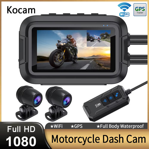 Caméra moto dvr - caméra, dual