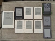 10x Amazon Kindle lot e ink e reader tablets; wiped; for pats as is