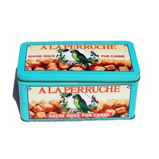 Large Vintage A La Perruche Sugar Box / Cossé-Duval / Pure Red Cane Sugar
