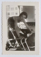 Couple armchair design, elegant class - vintage photo snapshot