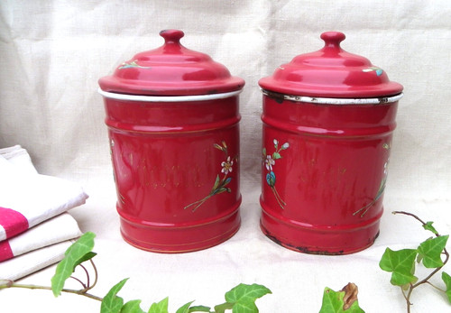 Anciens grands pots tôle - 2,