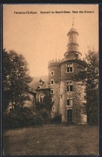 Old postcard Fontaine-l'Evêque, Convent of the Sacred Heart, Tour des Oiseaux 