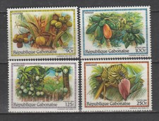 Gabon  nature  flore   arbres fruitiers  1984  num  559/62  **