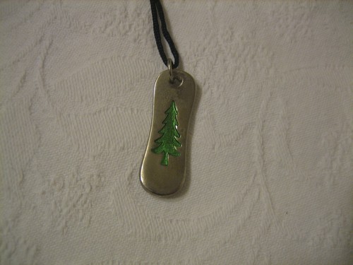 Pendentif acier planche - pendentif, de