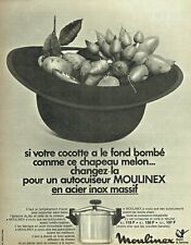  Advertising 0422 1972 Moulinex pressure cooker solid steel