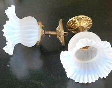 bluish opalescent glass tulips, opalescent lamps, tulips kerosene lamp.