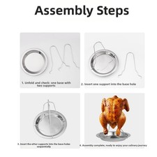 Rôtissoire de poulet vertical 195 cm en acier inoxydable pour rôtir les peaux