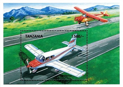 Tanzanie 1998 avion piper - 1998, "piper
