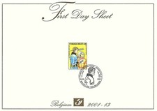 [FDS58] Belgium FDS 2001-13 Comics Luc Orient First Day Sheet SUPERB