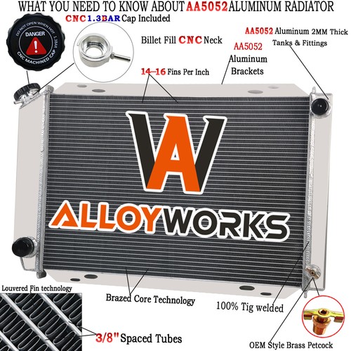 Row aluminum radiator for - row,