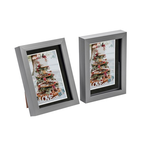 Gris noir 7 cadres - gris/noir,