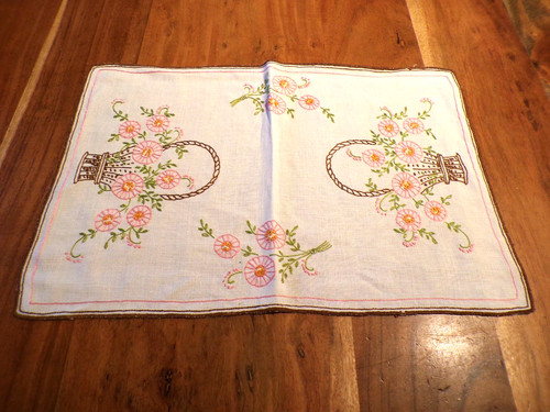 Linge ancien napperon lin - linge,