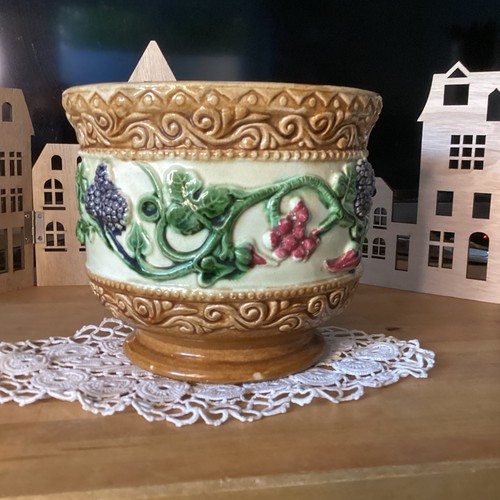 Cache pot ancien barbotine - en,