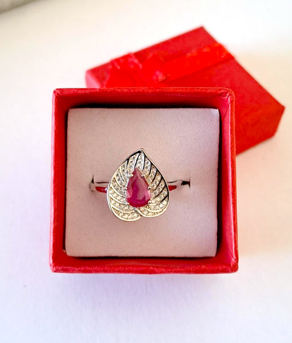 Bague rubis argent 925 - /, or