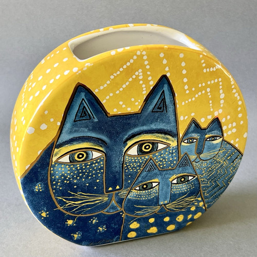 Petit vase rond - rond, chat