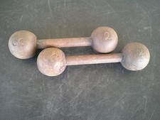 PAIRE D'HALTERES ANCIENNES EN