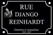 PLAQUE de RUE Django REINHARDT