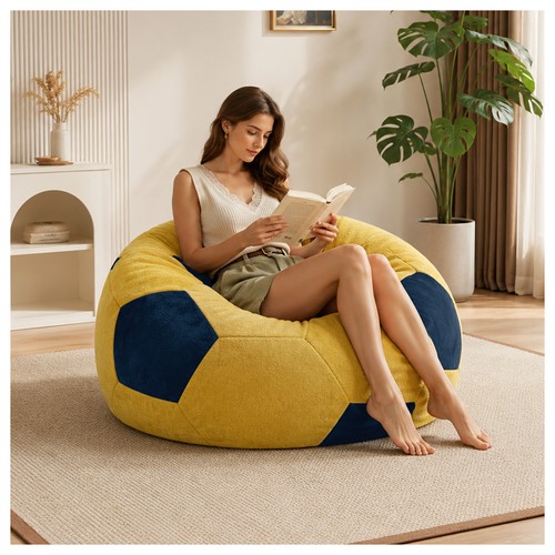 Large soccer ball bean bag - bean,