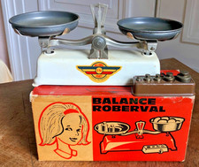 Balance ROBERVAL Jouet Ancien Marchande épicerie en tôle complet - L: 21 cm TBE