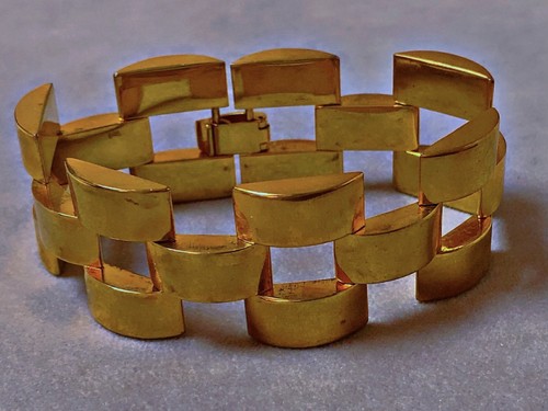 Gourmette bracelet plaqué - bracelet, or