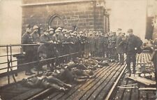 CPA GERMANY PHOTO CARD OF THE RHEINHAUSEN VIADUCT AND DUISBURG BELGES ATTACK