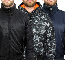 Hommes Sécurité bomber Veste Rembourré Manteau Capuche Bouncer Pulsar Place 2in1