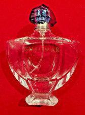 Vintage Shalimar Perfume Bottle; Spray; Glass w Blue Lid; Empty