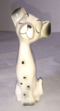 VINTAGE BEAUTIFUL DALMATIAN DOG FIGURINE SEATED CERAMIC FIGURINE