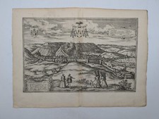 Carte ancienne - Huy (Belgique) - Braun & Hogenberg - Circa 1580