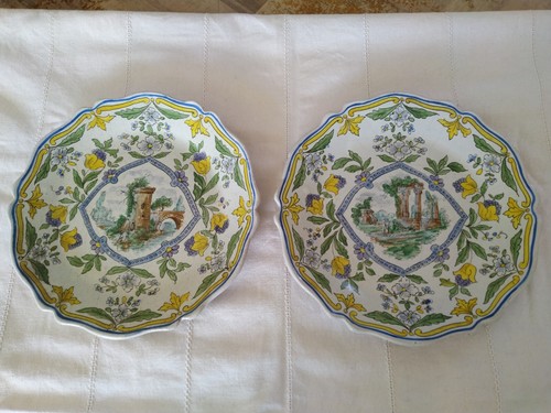 Ancienne paire assiettes - ancienne, d'assiettes