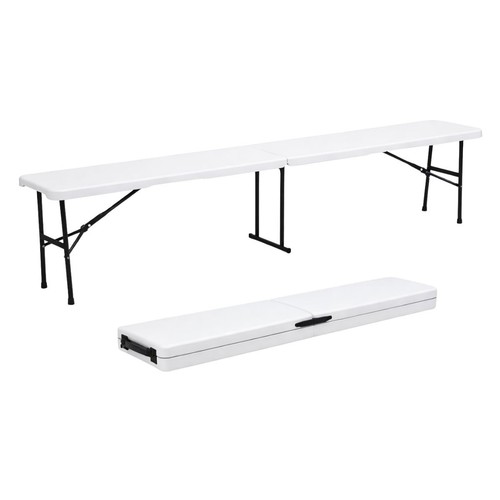 Banc jardin pliable blanc - banc,