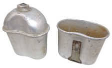 Water bottle + quarter (US WW2 type) Belgian army ABL Belgium