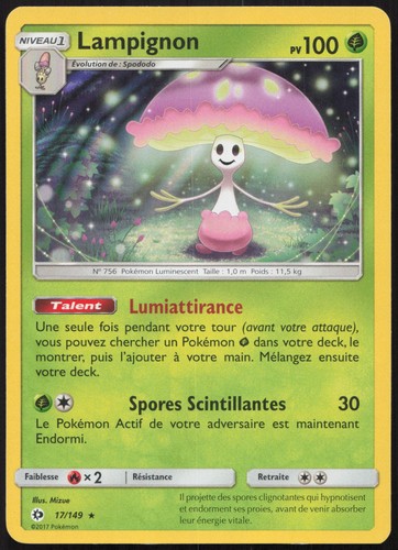 Carte pokémon lampignon - pokémon,