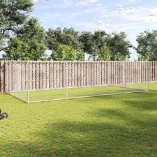 Chenil Extérieur de Chiens 8x4x2m Cage Enclos Niche Jardin Cour Chiots vidaXL