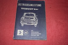 Operating Instructions Operating Instructions Trabant 601/601S/601 Deluxe Original 1981