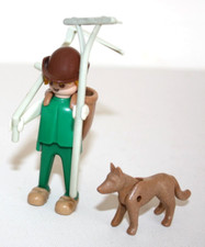 PLAYMOBIL VINTAGE 3373 DE 1977 KLICKY FERMIER AGRICULTEUR PAYSAN PANIER CHIEN