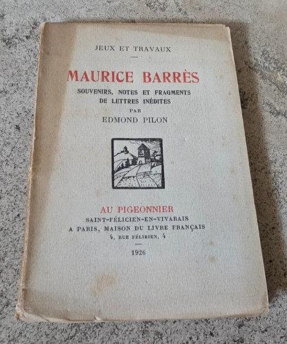 Maurice barrès souvenirs - maurice,