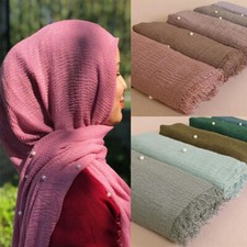 Femmes Crinkle Coton Écharpe