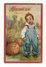 HALLOWEEN . Child and Pumpkin