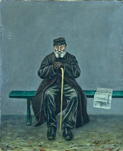 Ancien tableau portrait homme - portrait,